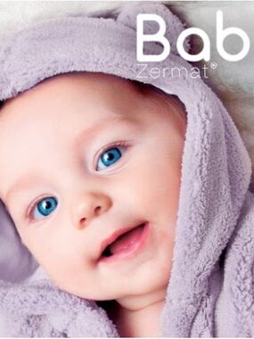 Baby Hooded Towel in Lavender by Zermat